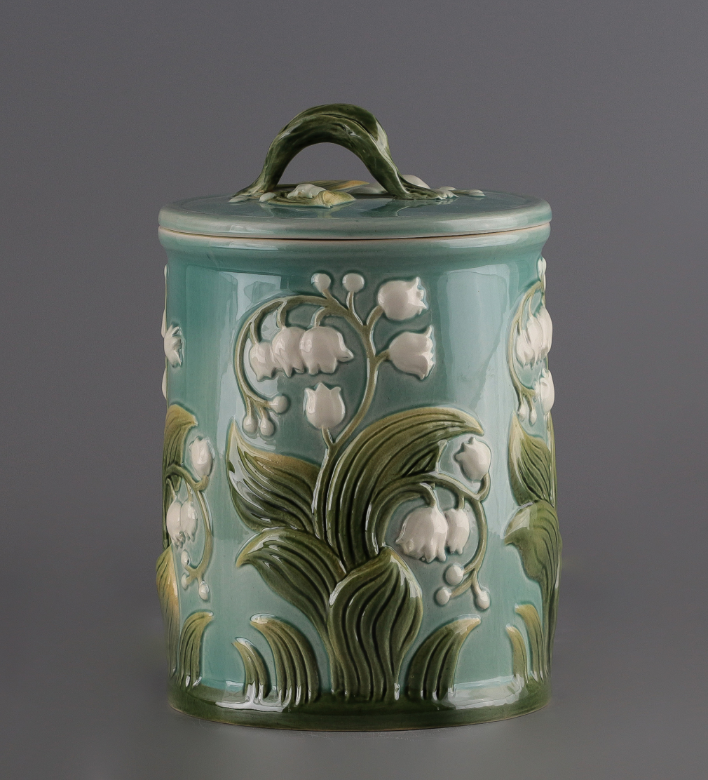 Банка для хранения с крышкой Ландыш (цветная) 1_2812