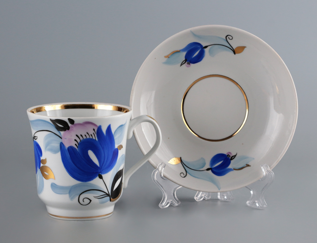 Чайная пара Цветы - фото - 1