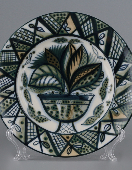 Декоративная тарелка Кашпо с цветами - фото - 2