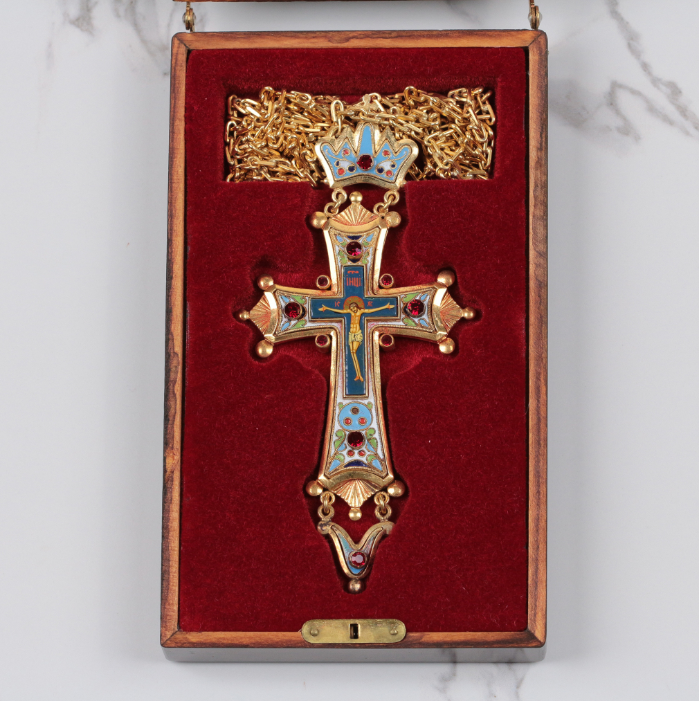 Крест наперсный Распятие Христово на Тысячелетие Руси 988-1988 гг. 00106-25