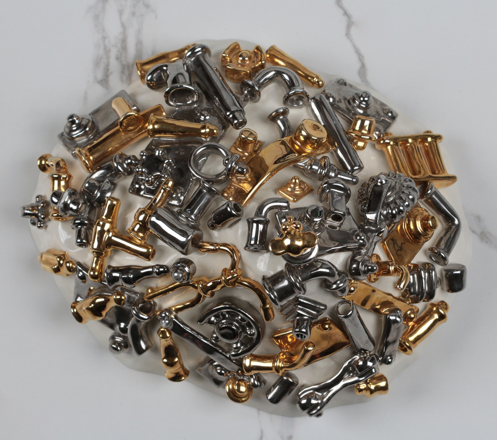 Скульптура Платиновая куча с мухой СМ002-25