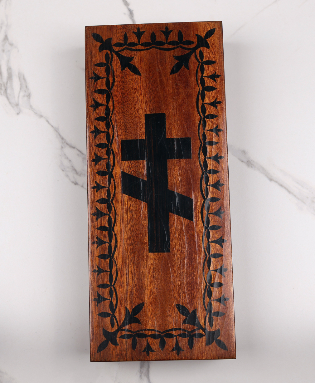 Крест наперсный Распятие Христово в оригинальном футляре 00149-25