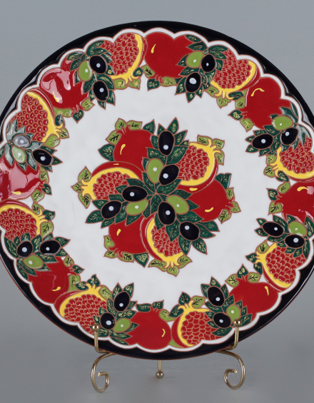 Тарелка декоративная Оливки и лимоны - фото - 2