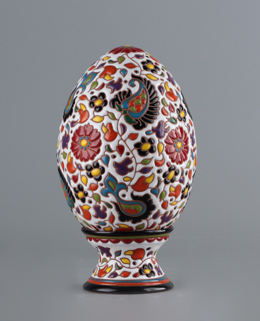 Яйцо пасхальное с цветочным орнаментом КК03-25