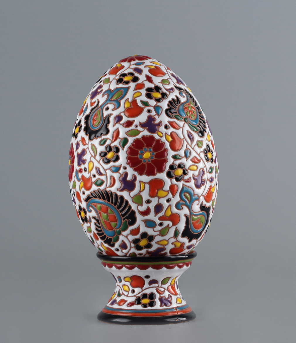 Яйцо пасхальное с цветочным орнаментом - фото - 2