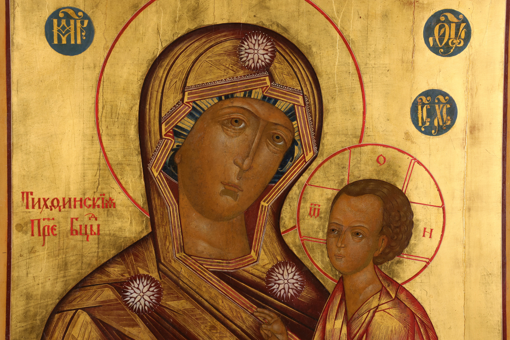 Икона Богородица Тихвинская 1785г. 00195-25