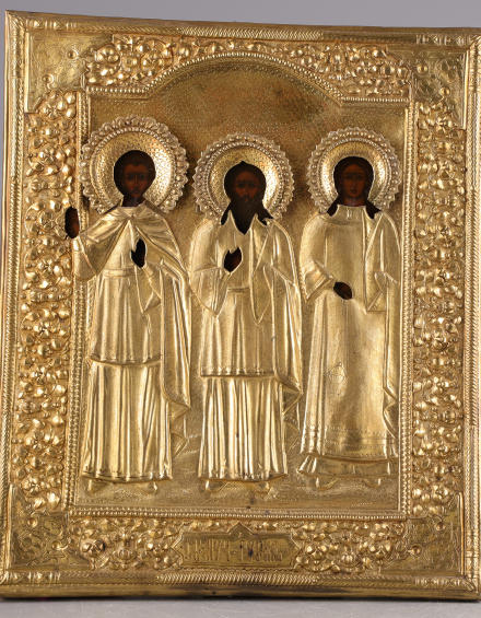 Икона Святые мученики Гурий, Самон и Авив - фото - 2