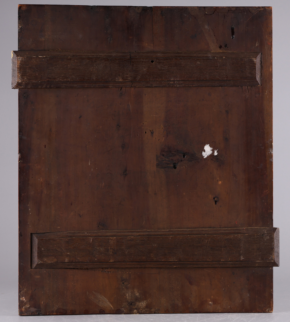 Икона Ангел Хранитель, святые Власий, Модест, Флор и Лавр в молении перед иконой Воскресение Христово 00289-25