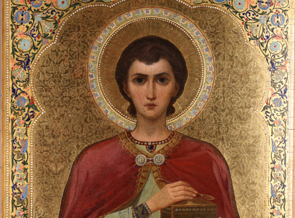 Икона Святой целитель Пантелеимон 00295-25