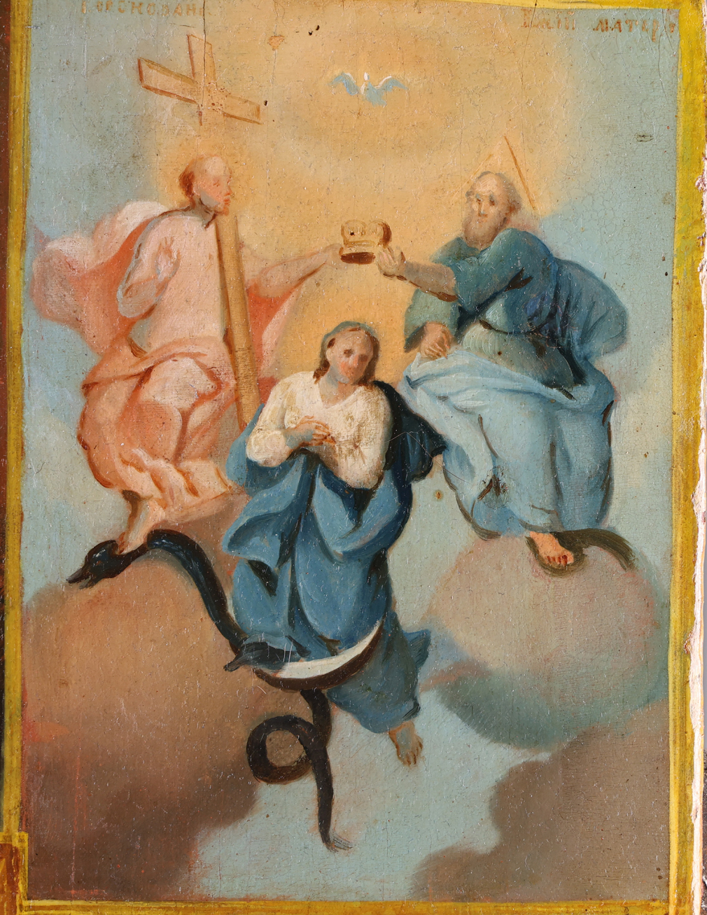 Икона Пресвятая Богородица Владимирская, со сценами истории образа и аллегориями радостей Богоматери 00296-25