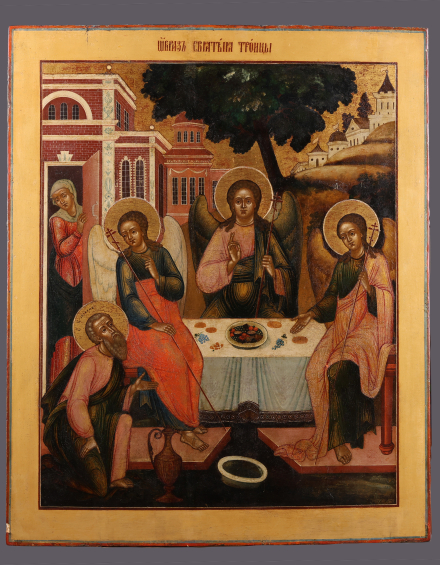 Икона Святая Троица Ветхозаветная / Гостеприимство Авраама - фото - 3
