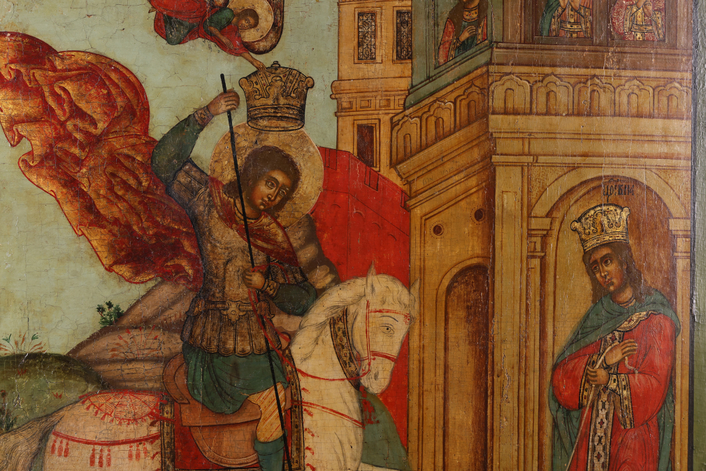 Икона Чудо великомученика Георгия о змие 00290-25