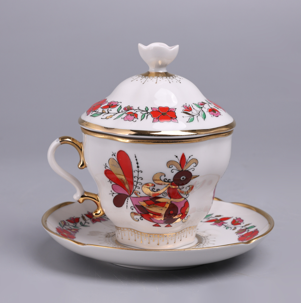 Чайная пара с крышкой форма Подарочная-2 рисунок Сувенир - фото - 5