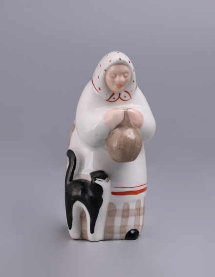 Скульптура Бабушка с котом и крынкой молока.  - фото - 4