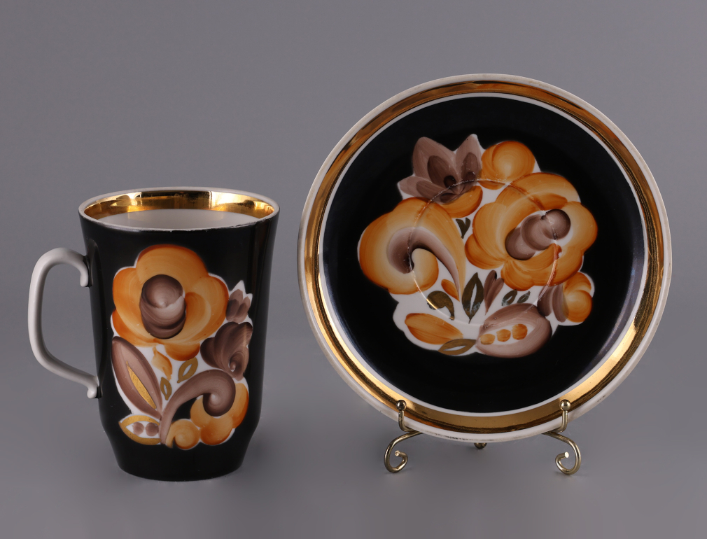 Чайная пара с цветами 0014-26