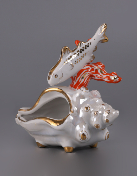 Скульптура Ракушка с рыбой - фото - 4