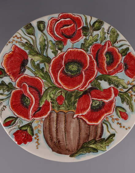 Настенная декоративная тарелка Маки/ Наталья Щукина - фото - 1