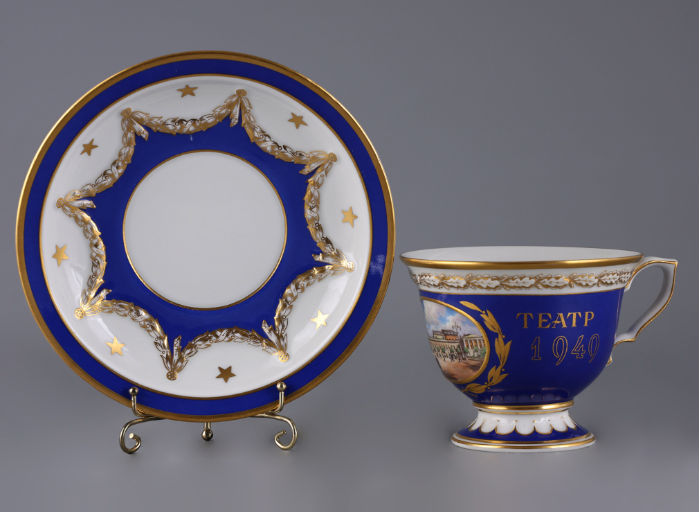 Чайная пара «125 лет Малому театру» Meissen 0077-26