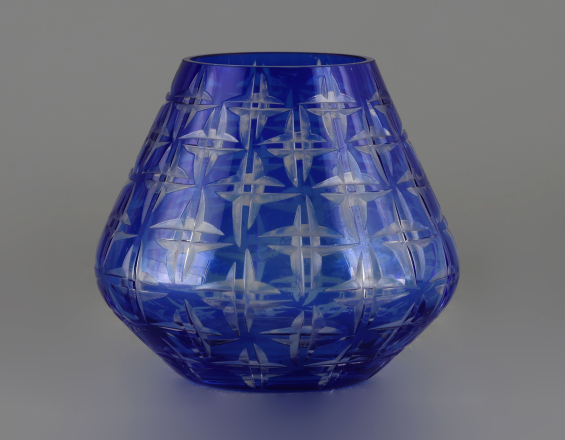 Вазочка из цветного стекла/ Красный май - фото - 1