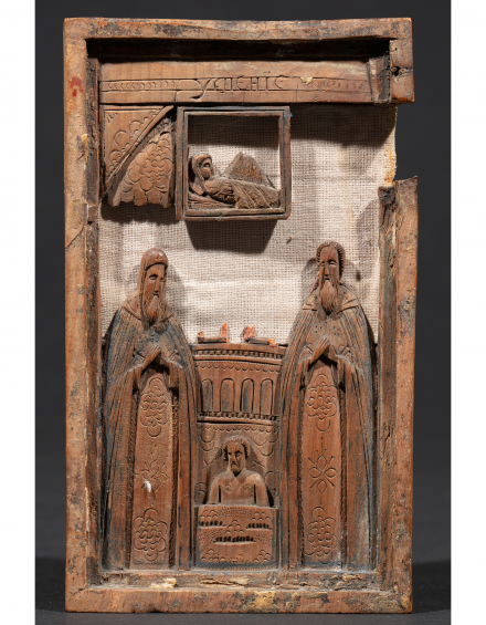 Резная икона с изображением Успения Пресвятой Богородицы - фото - 6