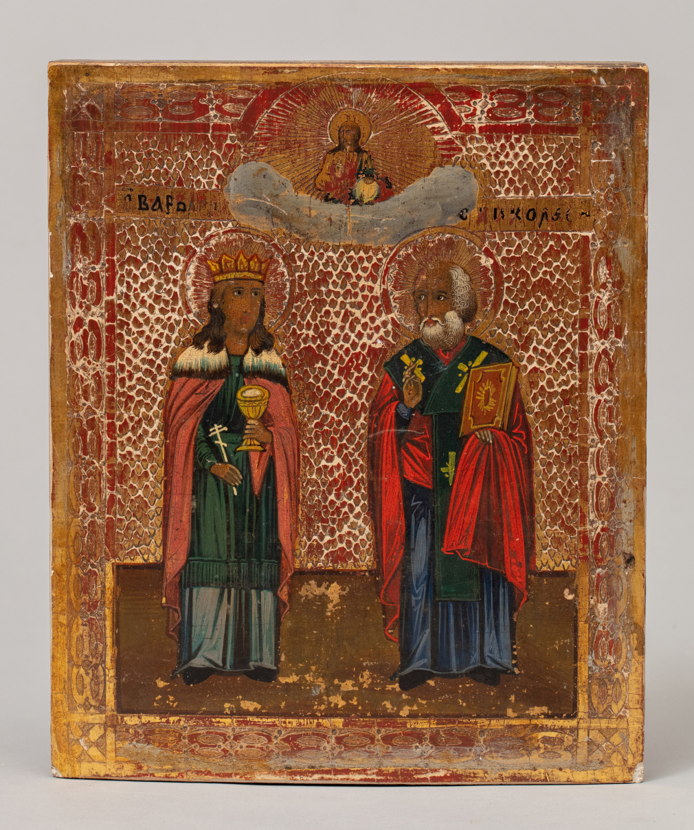 Икона Святые Николай и Варвара - фото - 5