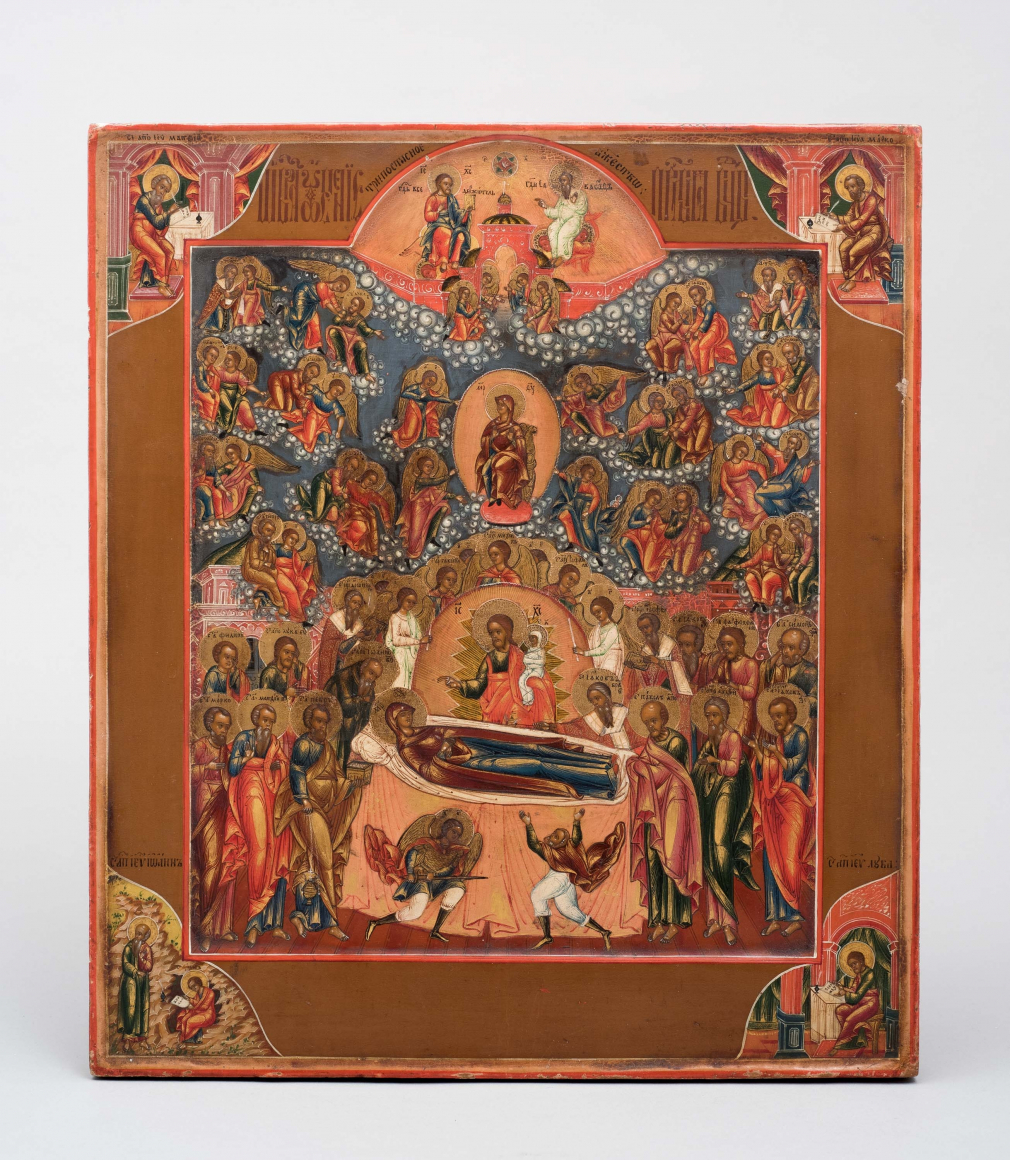 Икона Успение Богородицы с облачными апостолами - фото - 9