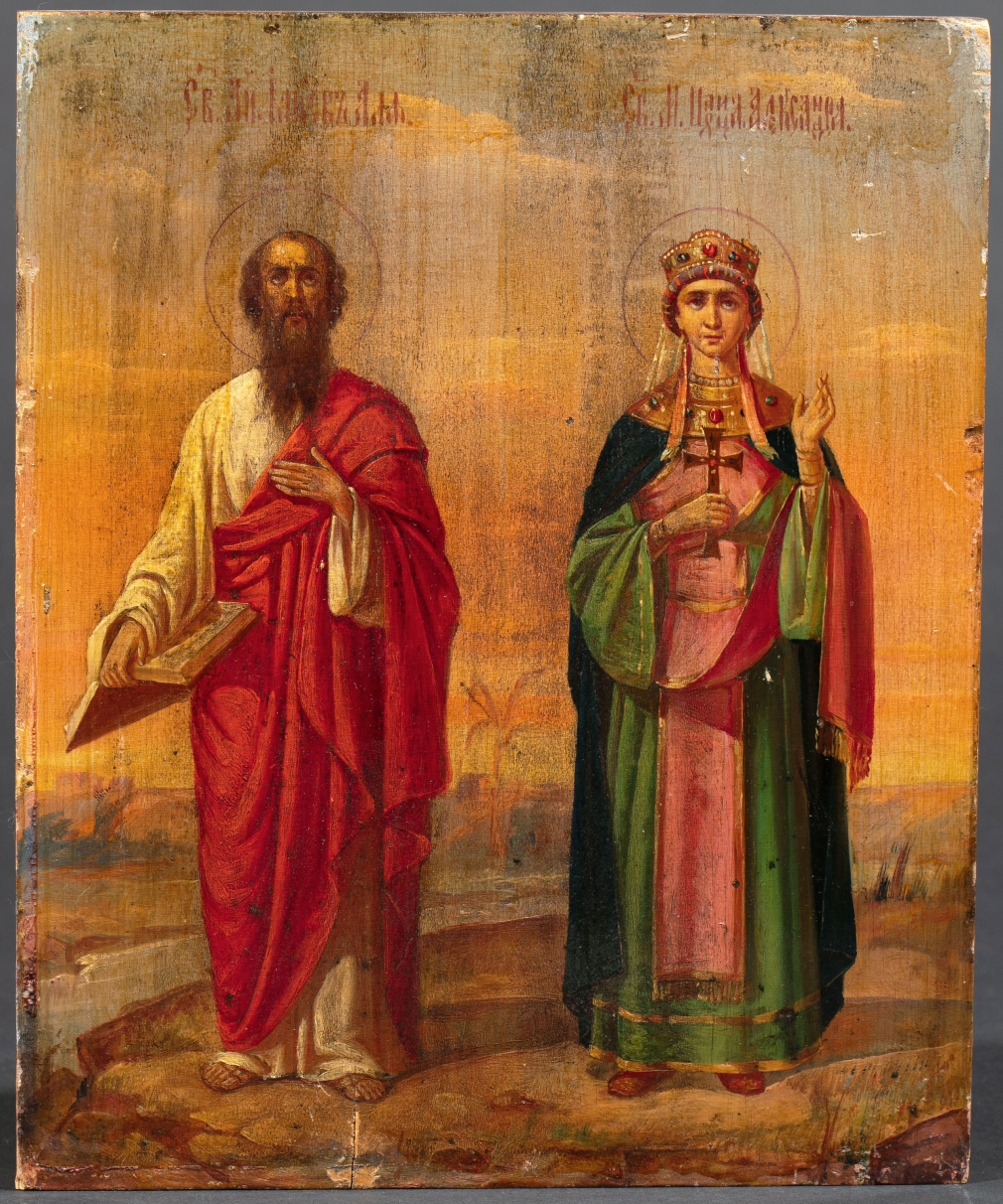 Икона Святые апостол Иаков и Царица Александра - фото - 5