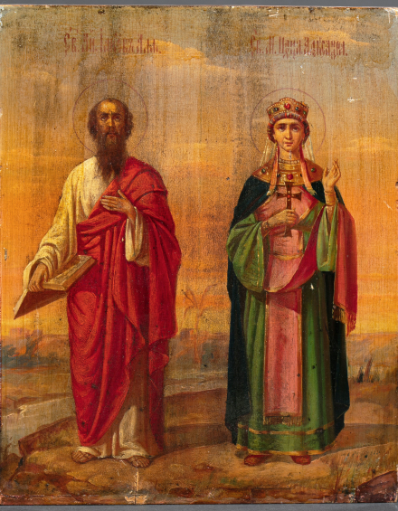 Икона Святые апостол Иаков и Царица Александра - фото - 5